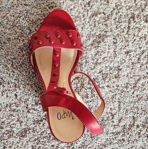 Red heels sandal